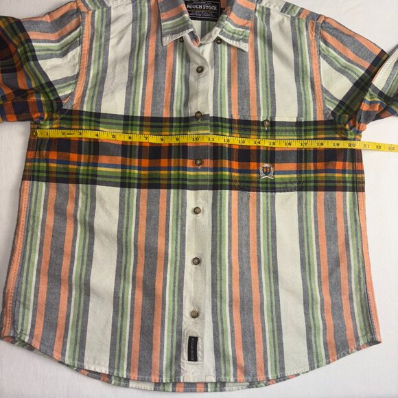 Rough Stock by Panhandle Slim Multicolor Striped Western Shirt - Size M - Picture 4 of 14